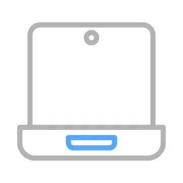 Laptop computer line icon. Concept of technology, communication, and business 스톡 일러스트