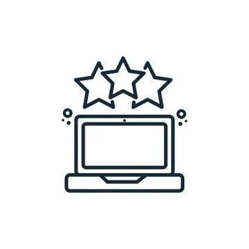 Laptop computer line style icon Illustrazione stock