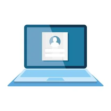 Laptop computer with login password on white background 스톡 일러스트