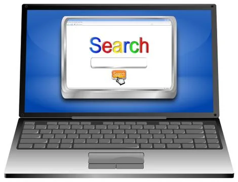 Laptop Computer with Login Screen - 3D illustration Stock Illustration