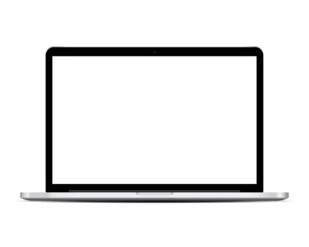 Laptop Computer Mockup Stock Illustration