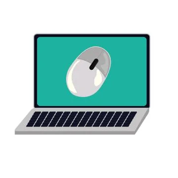 Laptop computer mouse device digital Illustrazione stock