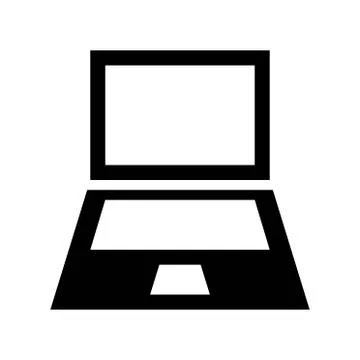 Laptop computer notebook logo or icon illustration Stock Illustration