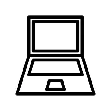 Laptop computer notebook logo or icon illustration Stock Illustration