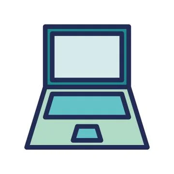 Laptop computer notebook logo or icon illustration Stock Illustration