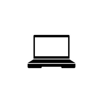Laptop Computer, Notebook or Netbook. Flat Vector Icon illustration. Simpl... Stock Photos