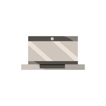 Laptop computer office work business equipment icon 스톡 일러스트