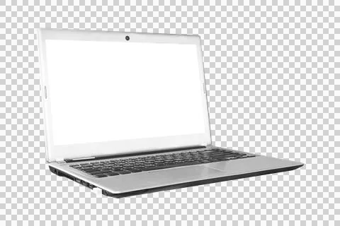 Laptop computer or notebook with blank screen Stock Photos
