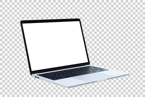 Laptop computer or notebook with blank screen Stock Photos