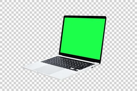 Laptop computer or notebook with green screen Foto stock