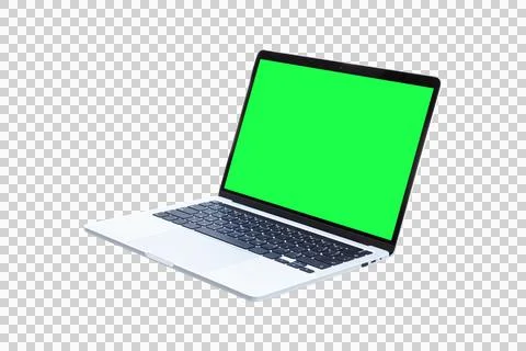 Laptop computer or notebook with green screen Stock Photos