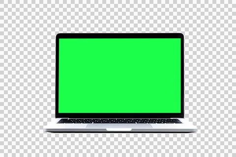 Laptop computer or notebook with green screen Stock Photos
