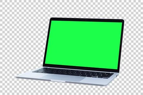 Laptop computer or notebook with green screen Stock Photos