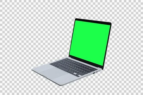 Laptop computer or notebook with green screen Stock Photos