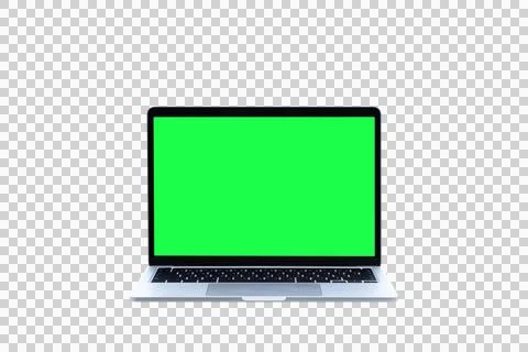 Laptop computer or notebook with green screen Stock Photos