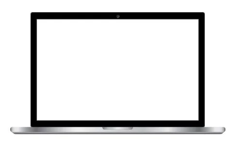 Laptop Computer PC with space for your message Stock Illustration