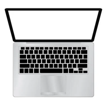 Laptop Computer PC with space for your message Stock Illustration