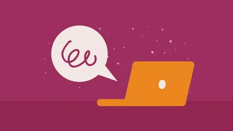 Laptop computer portable device animation Stock Footage 201930158