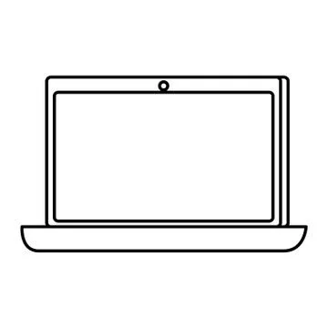 Laptop computer portable device icon Illustrazione stock