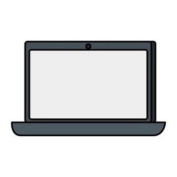 Laptop computer portable device icon Illustrazione stock