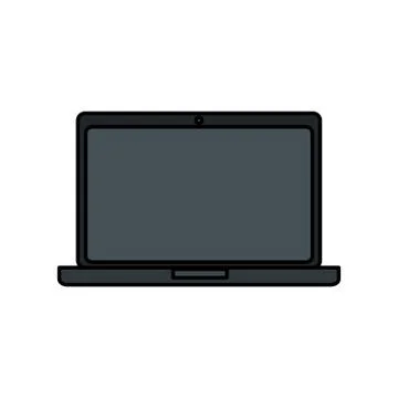 Laptop computer portable device icon Illustrazione stock