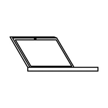 Laptop computer portable device icon Stock Illustration