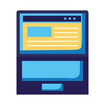 Laptop computer portable device icon Stock Illustration