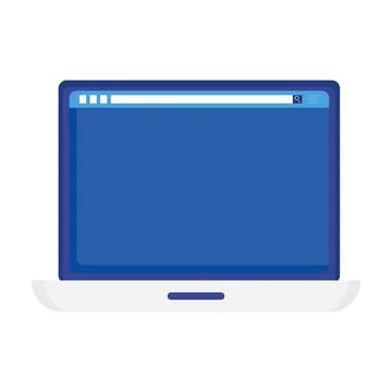 Laptop computer portable device icon Illustrazione stock