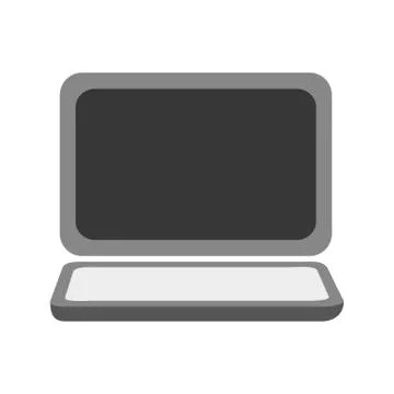 Laptop computer portable device isolated icon Stock Illustration