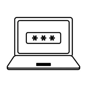 Laptop computer portable device isolated icon Illustrazione stock