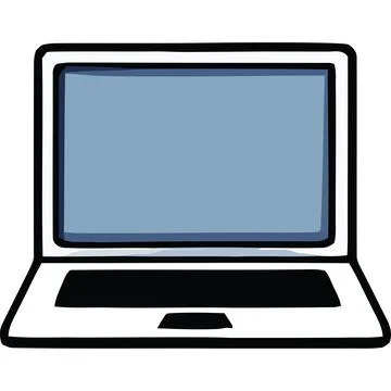 Laptop computer portable device tech 스톡 일러스트