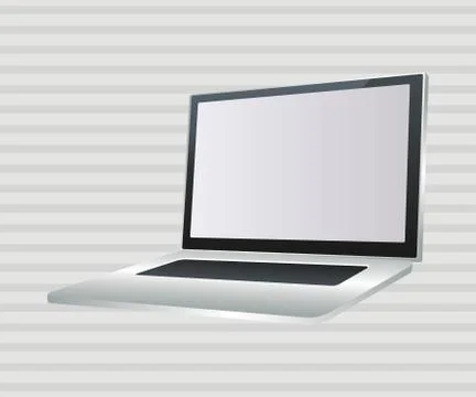 Laptop computer portable digital device Stock Illustration