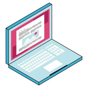 Laptop computer portable Stock Illustration