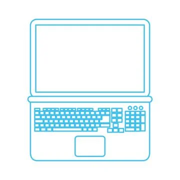 Laptop computer portable isolated icon Stock Illustration