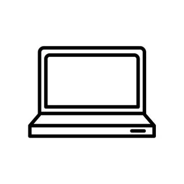 Laptop computer portable line style icon Illustrazione stock