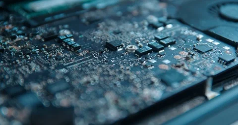 Laptop computer reparation opening and closing close up 4K Stock Footage 127404454
