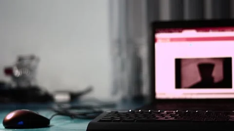 Laptop computer in the room Stock Footage 48917652