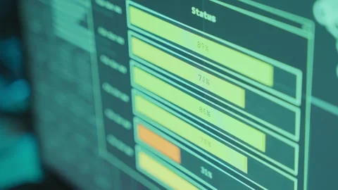 Laptop computer screen with files and uploading to cloud server or being sent Stock Footage 339890449