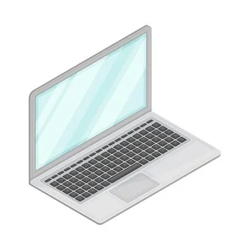 Laptop Computer with Screen as Wireless Network Communication Technology 스톡 일러스트