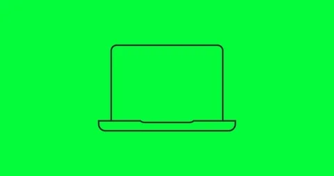 Laptop computer with shield on display Stock Footage 121636565