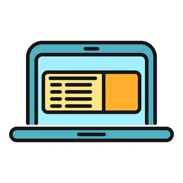 Laptop computer showing responsive web design layout イラスト素材