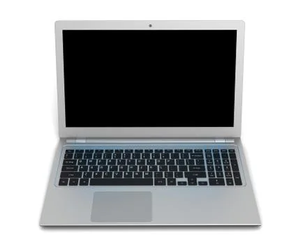 Laptop computer single 3d illustration Stock Illustration