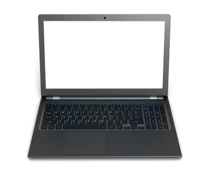 Laptop computer single 3d illustration Ilustração Stock