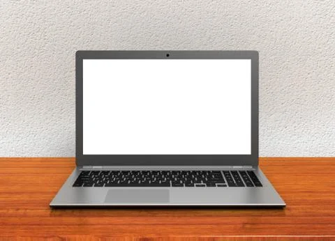 Laptop computer single 3d illustration Stock Illustration