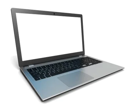 Laptop computer single 3d illustration Stockillustratie
