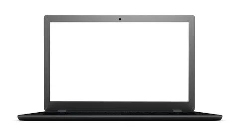 Laptop computer single 3d illustration Stock Illustration
