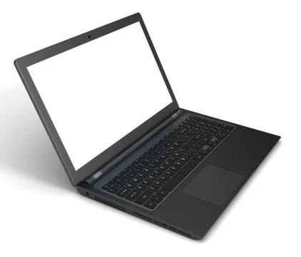 Laptop computer single 3d illustration Stock Illustration