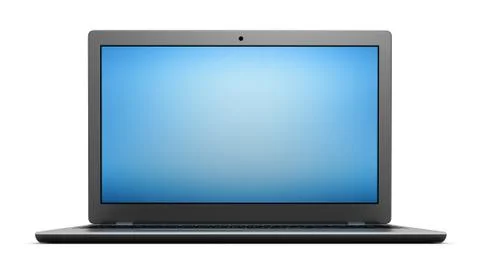 Laptop computer single 3d illustration Stock Illustration