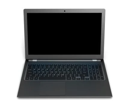 Laptop computer single 3d illustration Stock Illustration