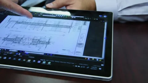 A laptop computer sitting on top of a table Video stock 155533932